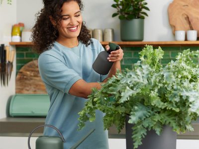 質感澆水器-1.7L-葉綠-灰黑手把